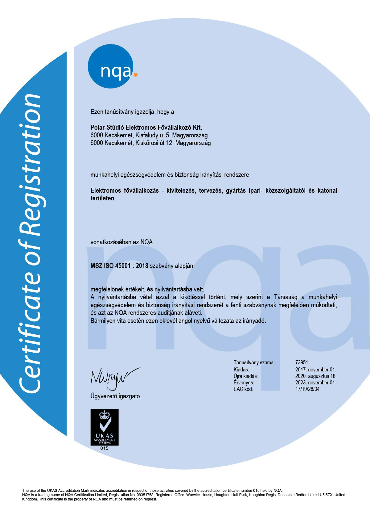 0189 02 04 Tanus Nqa Iso 45001 2018 Magyar